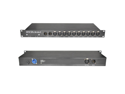2 DMX In and 8 DMX Out DMX 512 Splitter